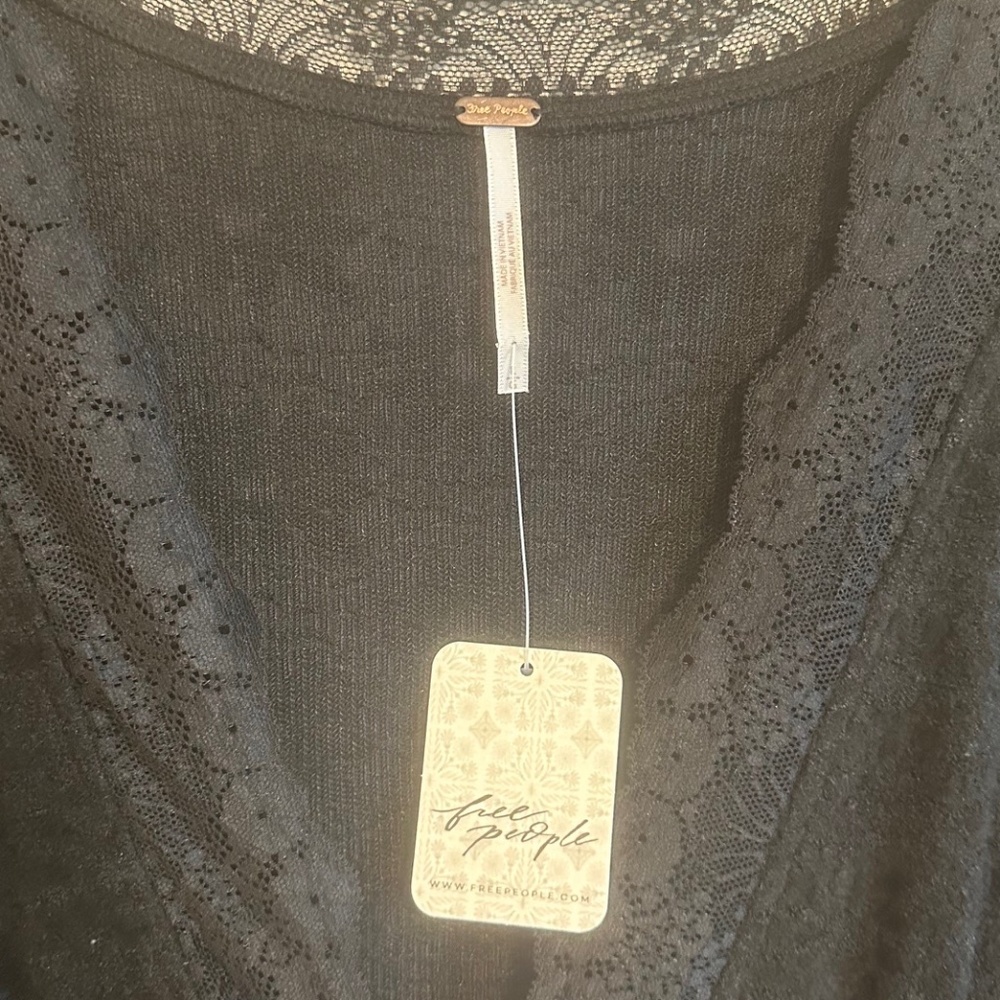 NWT Free People All Yours Black Mini Dress L - Picture 6 of 10